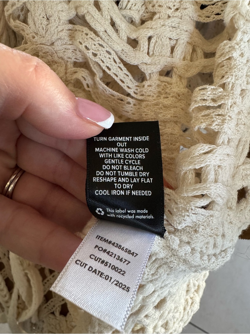 NWOT Torrid Cream Crochet Top - Picture 9 of 9